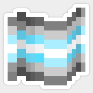 Demiboy Pixel Pride Flag Sticker